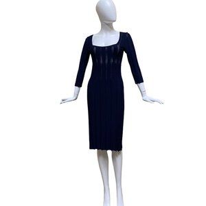Alaïa Navy Blue Dress, Size 40